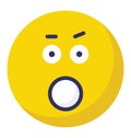 bemused face, stare emoticon Vector Isolated Icon which can easily modify or edit