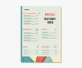 Colorful Restaurant cafe menu Food flyer flat design style , template design.