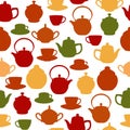 Be ready for a tea. Seamless tea pattern.