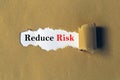 Reduce risk concept