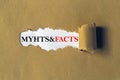 Myths and facts heading Royalty Free Stock Photo