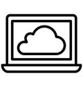 Cloud Connection Isolated Vector Icon that can easily modify or edit. Royalty Free Stock Photo