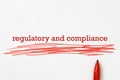 Regulatory and compliance heading Royalty Free Stock Photo