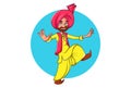 Illustration Of Cartoon Punjabi Man