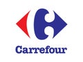 Carrefour Logo Editorial Vector Illustration