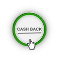 Cash back button Royalty Free Stock Photo