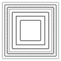 Set of simple square black frames. Royalty Free Stock Photo