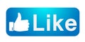 Facebook like icon thumb up vector banner illustrations on white background Royalty Free Stock Photo