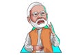 Cartoon Illustration Of Narendra Modi