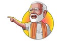 Cartoon Illustration Of Narendra Modi