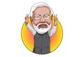 Cartoon Illustration Of Narendra Modi