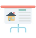 Property Presentation Color Vector icon which can be easily modified or edit Royalty Free Stock Photo