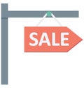 Sale Signpost Color Vector icon which can be easily modified or edit Sale Signpost Color Vector icon which can be easily modifie