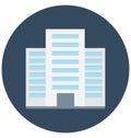 Commercial Building Color Vector icon which can be easily modified or edit