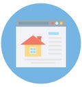 Property Website Color Vector icon which can be easily modified or edit