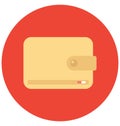 Wallet Color Vector icon which can be easily modified or edit