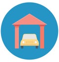 Garage Color Vector icon which can be easily modified or edit Royalty Free Stock Photo