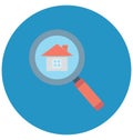 House Search Color Vector icon which can be easily modified or edit House Search Color Vector icon which can be easily modified