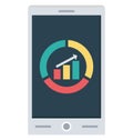 Growth Graph Color Icon isolated and Vector that can be easily modified or edit Royalty Free Stock Photo