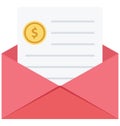 Envelope Color Isolated Vector Icon that can be easily modified or edit Envelope Color Isolated Vector Icon that can be easily mo