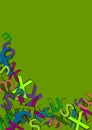 Green background letters type Royalty Free Stock Photo