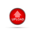 Abstract upload button icon vector in element on white background Royalty Free Stock Photo