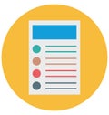 Checklist report, checklist Color Icon isolated and Vector that can be easily modified or edit Royalty Free Stock Photo