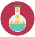 Conical Flask Color Icon isolated and Vector that can be easily modified or edit Royalty Free Stock Photo