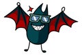 Cartoon Illustration Of Bat Royalty Free Stock Photo