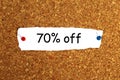 70% off sign