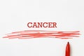 Cancer heading Royalty Free Stock Photo