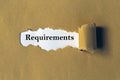 Requirements on white paper Royalty Free Stock Photo
