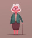 Happy grandma. Vector cartoon illustration. Grandparents day Royalty Free Stock Photo