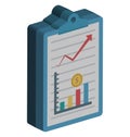 Statistics Color Icon isolated and Vector that can be easily modified or edit Royalty Free Stock Photo