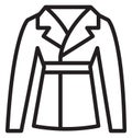 Classic trench coat Isolated Vector Icon that can be easily modified or edit