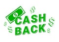 Cashback icon web on white background.