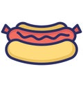 Sausages Isolated Vector icon that can be easily modified or edit