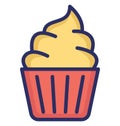 Ice Cream Cup Isolated Vector icon that can be easily modified or edit Royalty Free Stock Photo