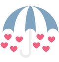 Heart drops Isolated Vector Icon that can be easily modified or edit Royalty Free Stock Photo