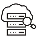 Server Search Isolated Vector icon that can be easily modified or edit Royalty Free Stock Photo