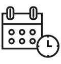 Schedule Isolated Vector icon that can be easily modified or edit Royalty Free Stock Photo
