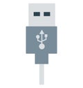 USB Isolated Color Vector icon that can be easily modified or edit Royalty Free Stock Photo