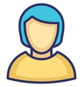 Maidservant Vector Icon which can easily modify or edit Royalty Free Stock Photo