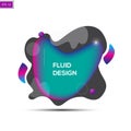 Fluid color badges. Abstract shapes composition. Eps10 vector. Royalty Free Stock Photo