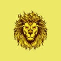 The Yellow Angry Lion Mascot