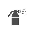 Atomizer or vaporizer black simple vector icon.