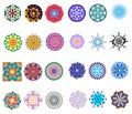 Set of 24 style ornament original mandala