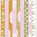 Beautiful seamless pattern in washi paper style