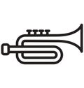 French horn Vector icon which can be easily modified or edit French horn Vector icon which can be easily modified or edit Royalty Free Stock Photo