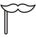 Handlebar moustache Vector icon which can be easily modified or edit Royalty Free Stock Photo